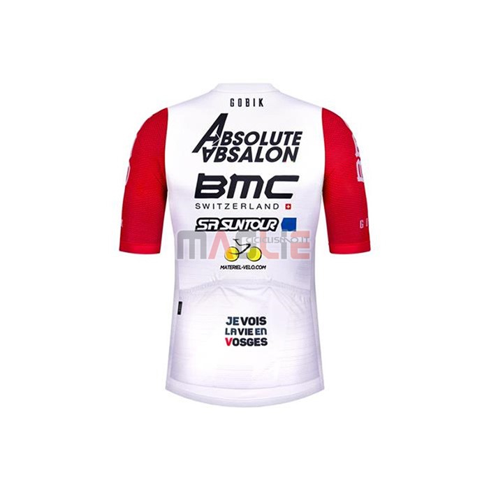 Maglia BMC Absolute Absalon Manica Corta 2020 Bianco Rosso